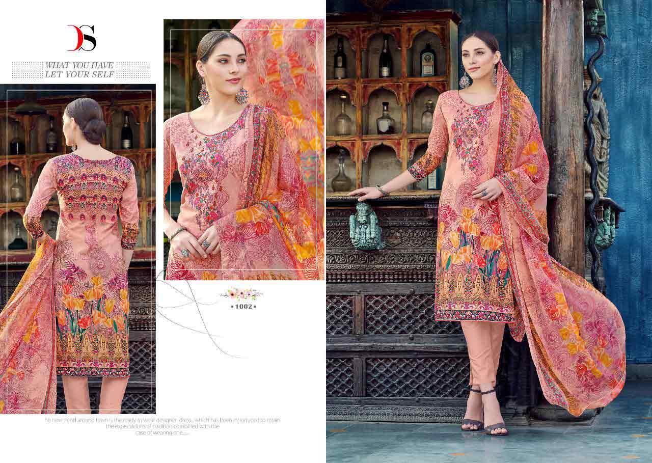 Florent Vol 20 By Deepsy Cotton Printed Embroidery Dress Material Florent Vol 20 By Deepsy Cotton Printed Embroidery Dress Material